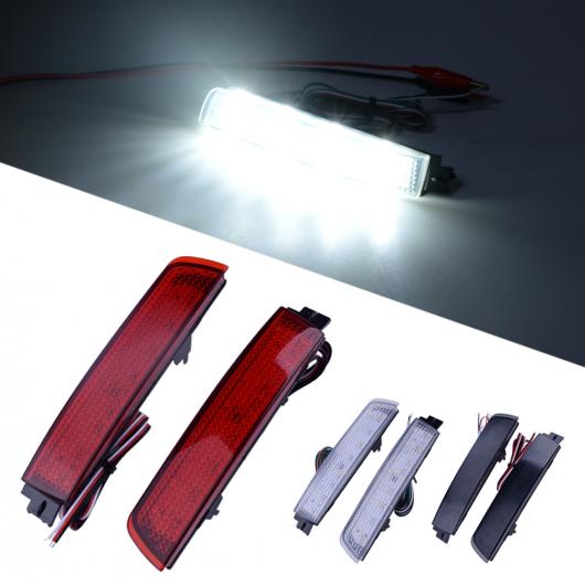 リア LED バンパー リフレクター テール ブレーキ ライト ランプ 日産 ジューク ムラーノクエスト セントラ インフィニティ FX35 FX37 選べる3カラー ブラック～レッド AL-BB-0432 AL Car light｜オートパーツエージェンシー