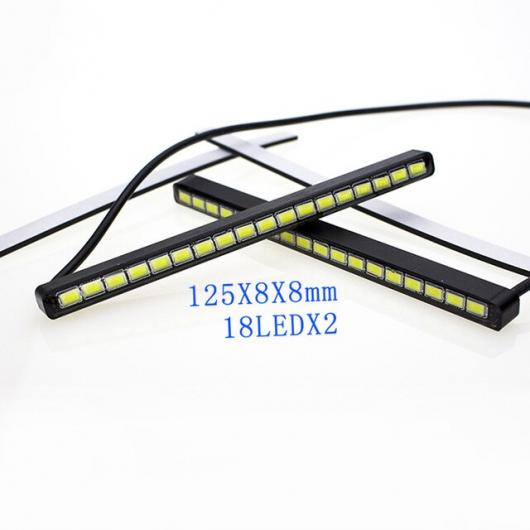2ピース フォグランプ SMD デイタイム ランニングライト LED ストリップデイライト自動 DRL フォグ 光源 12V BD 18 LED DRL SMD 5630 White AL-BB-1105 AL Car light