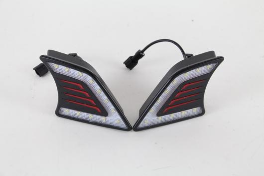 2個 LED DRL デイタイム ランニング防水 シグナル ランプ トヨタ ハイラックス VIGO 2012 2013 2014 Silver shell，Black shell ホワイト AL-BB-1122 AL Car light