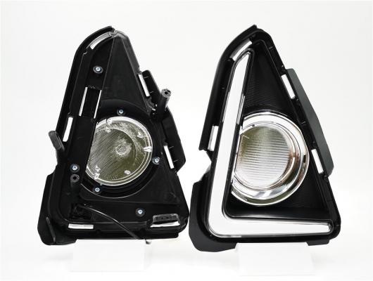 2個 トヨタ RAV4 2016 2017 2018LED DRL デイタイム 走行ライト 昼光 イエロー シグナル ランプ White and Yellow AL-BB-1126 AL Car light｜オートパーツエージェンシー