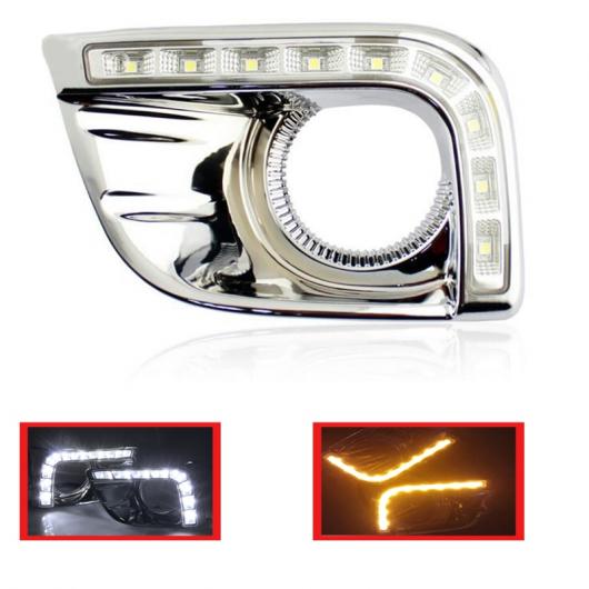 2個 トヨタ プラド FJ150 LC150 2010 2011 2013 ランド クルーザー 2700LED DRL 日中走行 ライト フォグ ヘッドランプ カバー white AL-BB-1129 AL Car light