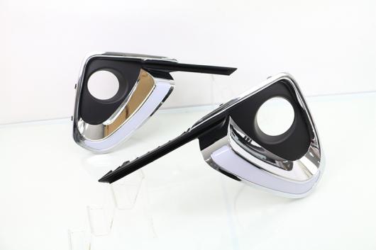 トヨタ フォーチュナー 2015 2016 2017 点滅 DRL LED デイタイム ランニングフォグランプ カバー イエロー シグナル White and Yellow AL-BB-1188 AL Car light