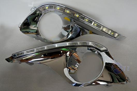 点滅1セット DRL トヨタ ハイランダー 2012 2013 2014 デイタイム ランニングライト フォグ ランプ カバー イエローターン シグナル White and Yellow AL-BB-1231 AL Car light