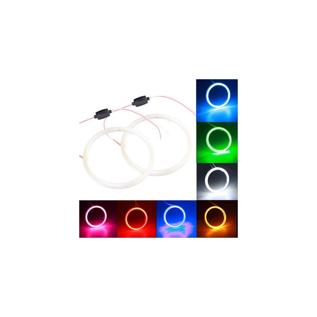 LED COB ハローリング E46 E60 ヘッドライト DRL デイタイムランニングライト LED 12V ホワイト～アイスブルー 110mm AL-BB-1156 AL Car light｜オートパーツエージェンシー