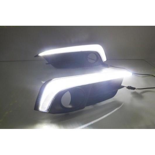 DRL シビック LED 日中走行 ライト 2014 2015 2016 イエロー カラー ターニング シグナル 機能 White color AL-BB-1307 AL Car plating parts