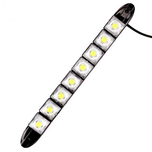 2ピース ライトアセンブリ 6000K 12V フレキシブル LED DRL デイタイム ランニング ランプ デイライト COB フォード クーガ 8 Pcs Cob AL-BB-1374 AL Car plating parts｜オートパーツエージェンシー