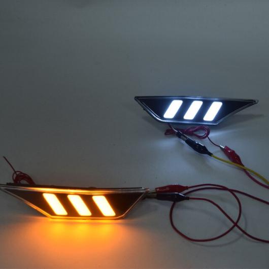 カー点滅 1セット ホンダ シビック 10th 2016 2017 転 LED サイドマーカーライトサイドフェンダーウインカーランプ DRL デイタイム ランニングライト デイライト 12W White and yellow 6000K AL-BB-1438 AL Car plating parts｜オートパーツエージェンシー