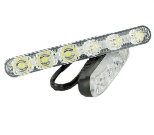 2ピースセット 2 × 6 LED 12ワット165mm DRL デイタイム ランニングライト 防水DC12Vスポット&フラッドビーム スタイリングソース ホワイト ランプ AL-BB-1264 AL Car plating parts|オートパーツエージェンシー