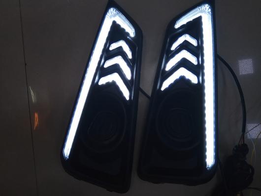 点滅1セット LED DRL デイタイム ランニングライト ホンダ シティ 2015 2016 フォグ ランプ カバー ヘッドライト 12V デイライト スタイリング White Yellow Blue AL-BB-1318 AL Car plating parts｜オートパーツエージェンシー