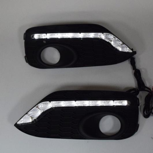 オートカー LED ライト DRL 日中走行 ランプ リプレースメント 2015 2016 2017 ホワイト AL-BB-1469 AL Car plating parts
