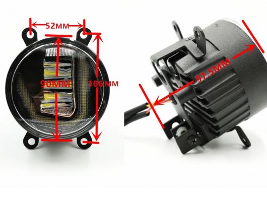 オート ホンダ シビック 2016 2017 2018 LED DRL デイタイム ランニングライト プロジェクターフォグランプ イエロー カラー シグナル 2 Functions AL-BB-1489 AL Car plating parts