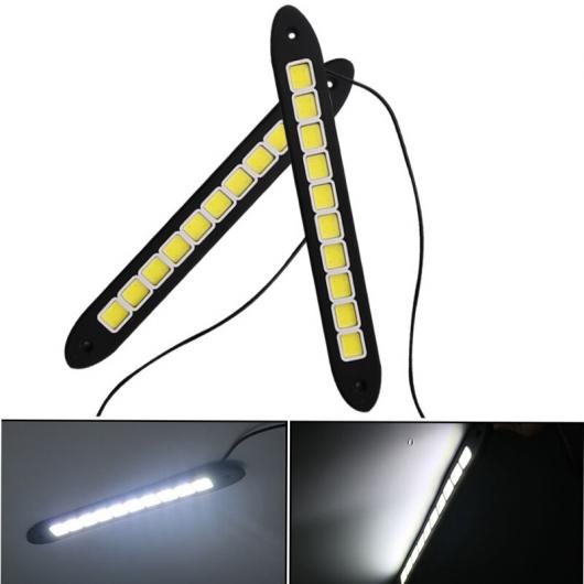 2個 スタイリング 20ワット LED 12V COB DRL ストリップ ランプ 日中走行 ライト フォグ 12 ホワイト AL-BB-1534 AL Car plating parts