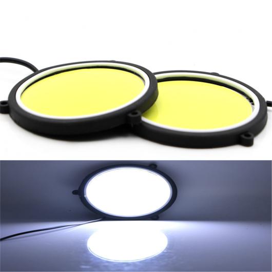 LED デイタイムランニングランプデュアルカラー DRL 12ワット 12V ランニングターン シグナル ライト COB ホワイトデーライト ホワイト 12W AL-BB-1556 AL Car plating parts｜オートパーツエージェンシー