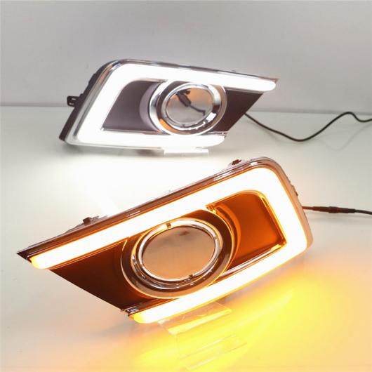 カー点滅 日産 セントラ 2016 2017 LED 駆動 DRL デイタイムランニング ライト スタイルデイライト フォグ ヘッド ランプ White and Yellow AL-BB-1716 AL Car light