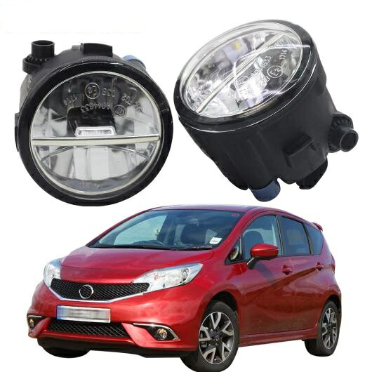 日産 ノート E11 MPV 2006-2015 2ピース LED フォグ ライト 4000LMデイタイムランニング ランプ DRL 12V AL-BB-1757 AL Car light