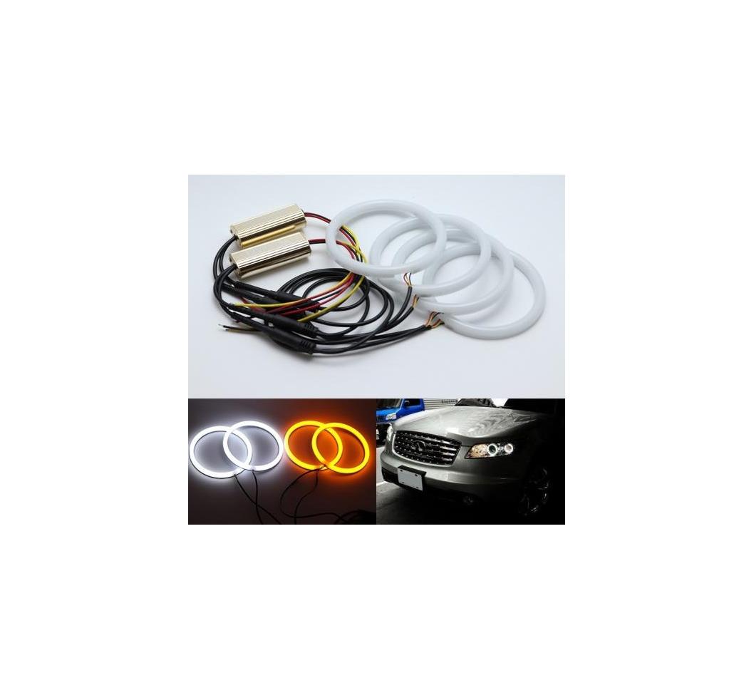 インフィニティ FX35 FX45 2003-2008 ホワイト & アンバー 2色 コットン LED エンジェル アイ DRL 方向指示灯 AL-BB-1709 AL Car light
