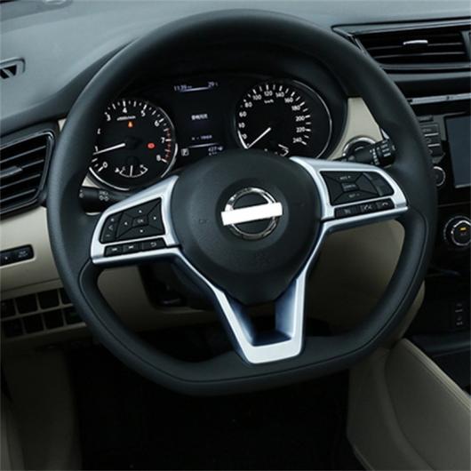 ステッカー 日産 エクストレイル T32 MK3 ABS カーボンファイバーステアリングホイール カバー 2016-2018 2ピース 選べる2バリエーション ABS Chrome・ABS Carbon Fiber AL-BB-1792 AL plating parts