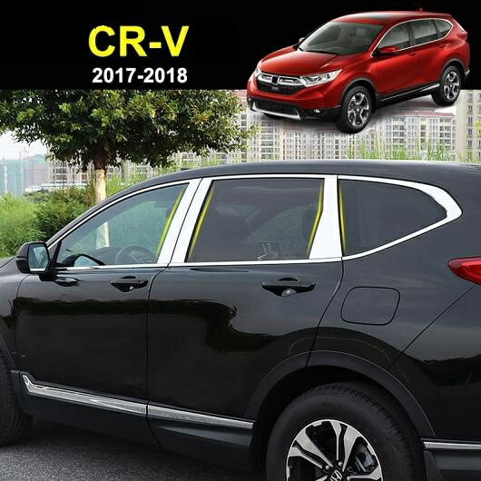 ホンダ CR-V CRV 第5世代 2017-2019 ステンレス クローム ドア ウインドウ ピラー ポスト カバー トリム モールディング ガーニッシュオーバーレイプロテクター AL-BB-3032 AL Car plating parts