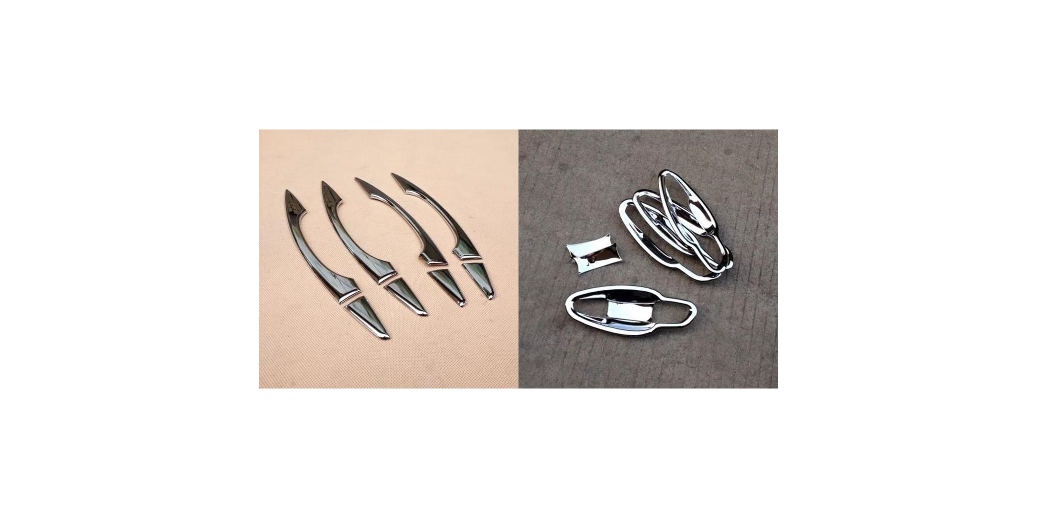プジョー 308 2014 2015 2016 ABS クローム ドアハンドルボウル カバー フレーム Both AL-BB-7013 AL Car plating parts