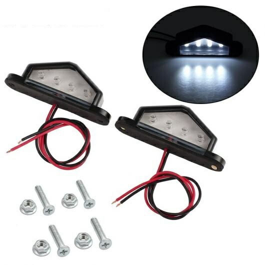 2個 6 LED 10-30 V トラック ナンバープレートテールライトステップランプタグライトホワイト ボート RV オートバイ AL-BB-7350 AL Car parts