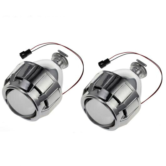 ユニバーサル 2個 2.5 ミニ HID バイキセノンプロジェクターレンズキットヘッドライト バルブ シュラウド H1 H4 H7 オートバイ ヘッドライト AL-BB-7796 AL Car parts