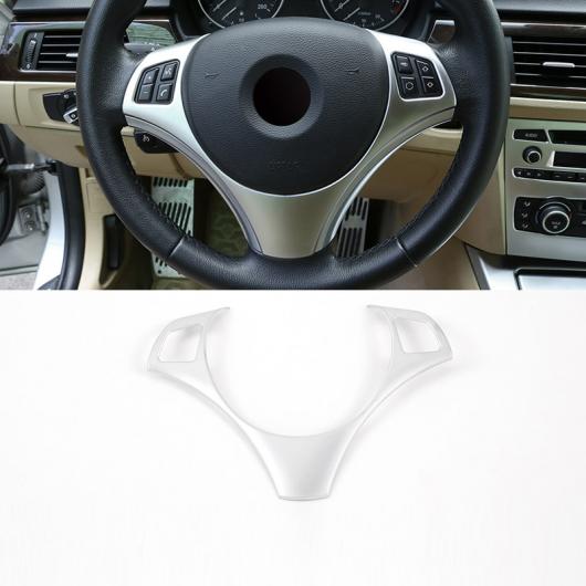 BMW E90 3 シリーズ 2005-2012 ABS クロームカーステアリングホイールボタン装飾フレームトリム 選べる2バリエーション Silver・Carbon Fiber AL-CC-7689 AL Interior parts for cars|オートパーツエージェンシー