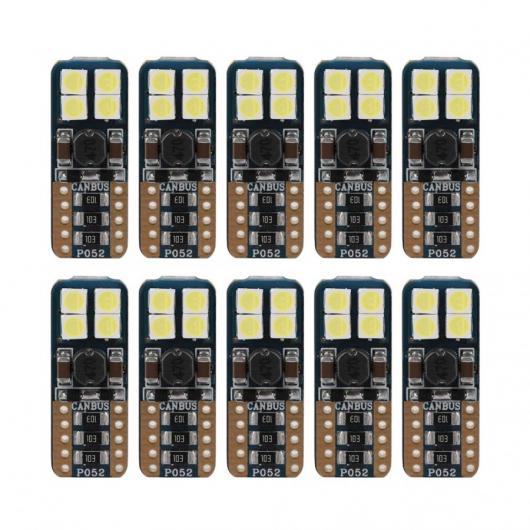 10個 T10 3030 8SMD LED ウェッジ リバース パネル幅ランプ読書 バルブ LED ストリップ インテリア照明 ホワイト 6500K AL-DD-0881 AL Car parts