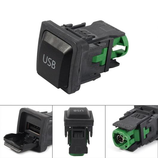 12V USB スイッチ アダプタ プラグソケット 充電 ABS フォルクスワーゲン VW ゴルフ MK6 ボーラ RCD310 RCD510 ブラック + グリーン AL-DD-1055 AL Car parts