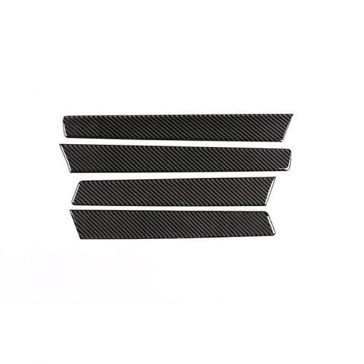 4個 ソフト カーボンファイバースタイル インナードア 装飾 パネル カバー VW フォルクスワーゲン トゥアレグ 2013-2018 Carbon fiber AL-DD-4340 AL plating parts