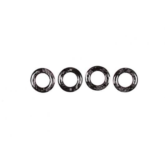 4個 カーボンファイバースタイル ドアロック メルセデスベンツ GLC X253 C クラス W205 2015-2019 ブラック AL-DD-4344 AL Car plating parts