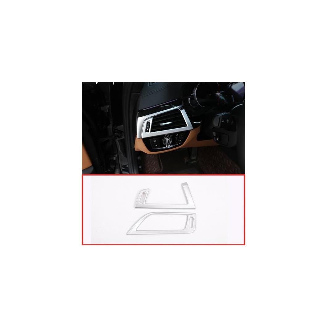 シルバー ABS クロームインテリア サイド エアコン エア 装飾 フレーム BMW 5 シリーズ G30 2017-2018 AL-DD-5065 AL Interior parts for cars|オートパーツエージェンシー