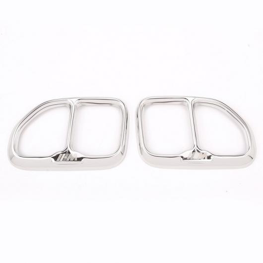 2ピース 304 ステンレス スチール BMW X3 G01 2018 2019 エキゾースト テールパイプ カバー トリム クロム AL-DD-5409 AL Car plating parts