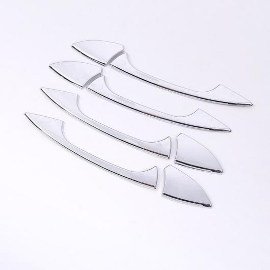 4 × カーボン調 ABS クローム ドアハンドルトリム メルセデスベンツ GLK GL ML C クラス W204 X204 ロゴ Shiny silver AL-DD-5460 AL Car plating parts 7,831円