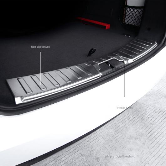 ステンレス スチール インナーリアトランク バンパー シル プロテクター カバー ガードプレート ステッカージャガー E-PACE E ペース 2018 選べる2カラー ブラック・シルバー AL-DD-6783 AL Car plating parts|オートパーツエージェンシー