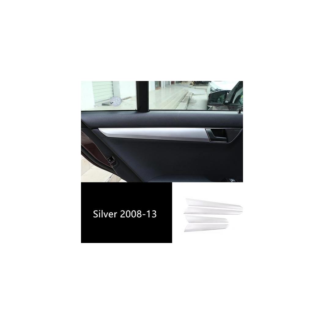 センターコンソールギアシフトフレーム 装飾 ステッカーメルセデスベンツ C クラス W204 2008-14 エアコン デカール Car Door Silver AL-DD-6983 AL Interior parts for cars