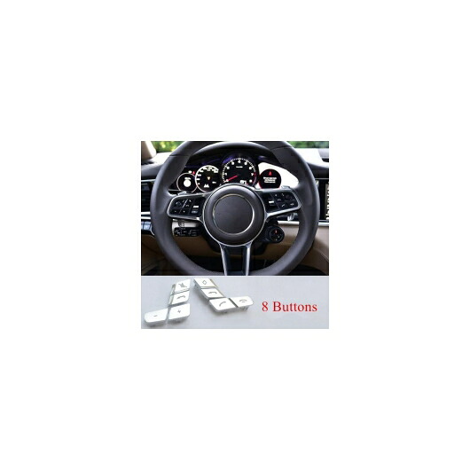 ステアリングホイール ボタンスパンコール 装飾 ステッカー ポルシェ マカン カイエンパナメーラ リプレースメント Model B AL-DD-7213 AL Interior parts for cars