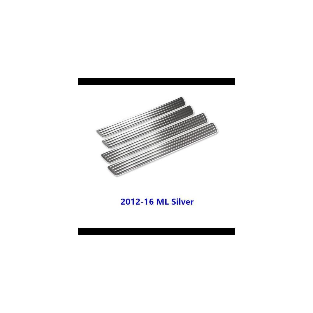 ドア ウェルカム ペダル内蔵 ストリップメルセデスベンツ ML GLE 通常 エディション 2012-16 インテリア ステッカー シルバー AL-DD-7369 AL Interior parts for cars｜オートパーツエージェンシー