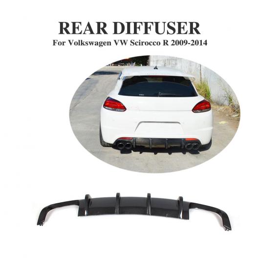 車用外装パーツ カーボンファイバー リア バンパー ディフューザー リップ エプロン 適用: フォルクスワーゲン VW シロッコ R 2009-2014 AL-DD-7870 AL Exterior parts for cars