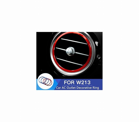 車用内装パーツ 適用: メルセデスベンツ W213 適用: メルセデスベンツ W213 AMG トリム エアコン 装飾 リング レッド 8個・ブルー 8個 AL-DD-7698 AL Interior parts for cars｜オートパーツエージェンシー