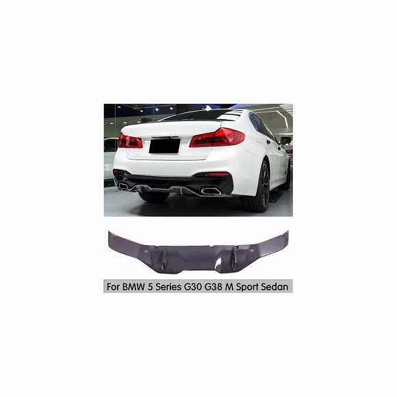 車用外装パーツ 5 シリーズ カーボンファイバー リア バンパー リップ ディフューザー スポイラー ボディ キット 適用: BMW G30 G38 Mテック Mスポーツ 2017 2018 2019 AL-DD-8626 AL Exterior parts for cars