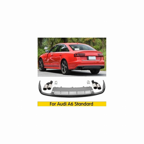 Al 車用外装パーツ 適用 アウディ A6 セダン ベース 4 ドア リア バンパー ディフューザー テール エキゾースト Pp 素材 適用 A6 バンパー 16 17 Al Dd 8727 Dental Dvi Co Il