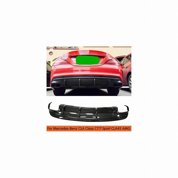 車部品 W117 カーボンファイバー リア リップ バンパー ディフューザー 適用: メルセデスベンツ CLA220 CLA260 CLA200 CLA45 2014-2016 AL-DD-8841 AL Car parts|オートパーツエージェンシー
