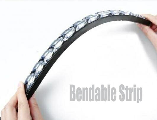 車部品 2個 ユニバーサル ダイナミック デイタイム ランニング ライト フロー ターンシグナル 防水 COB フォグランプ LED デイ DRL ランプ ホワイト 12LED 320mm・ブラック 12LED 320mm AL-EE-0823 AL Car parts