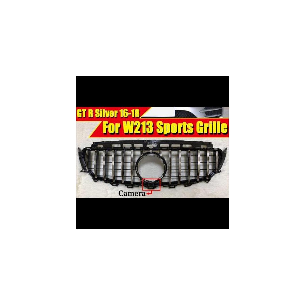 W213 フロント バンパー グリル Eクラス E250 E300 E350 E400 E450 E500 E63 グリル ABS シルバー 2016-2018 タイプ001 AL-EE-0331 AL Exterior parts for cars