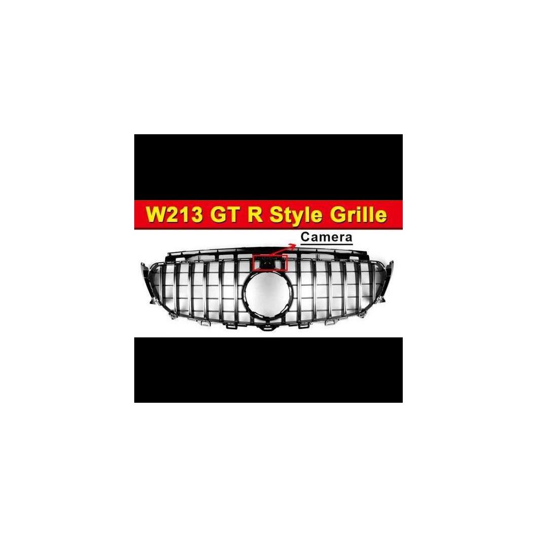 GT グリッド W213 スポーツ E63AMG ABS シルバー カメラホール 適用: メルセデス Eクラス E200 E250 E300 グリル 16+ タイプ001 AL-EE-1042 AL Exterior parts for cars｜オートパーツエージェンシー