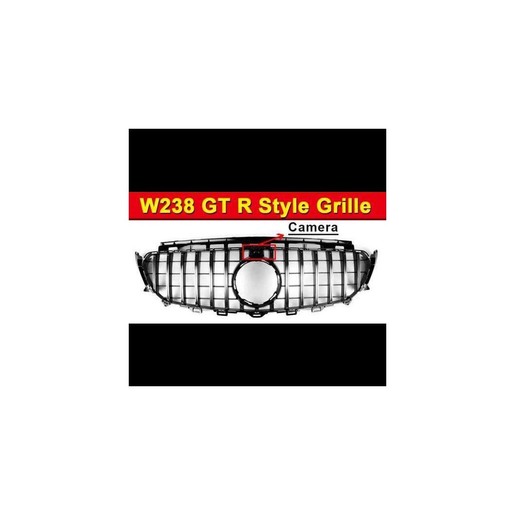 適用: メルセデス W238 フロント グリッド グリル GT ABS シルバー カメラホール Eクラス E200 E250 E300 E350 E63 2016-2018 タイプ001 AL-EE-1045 AL Exterior parts for cars