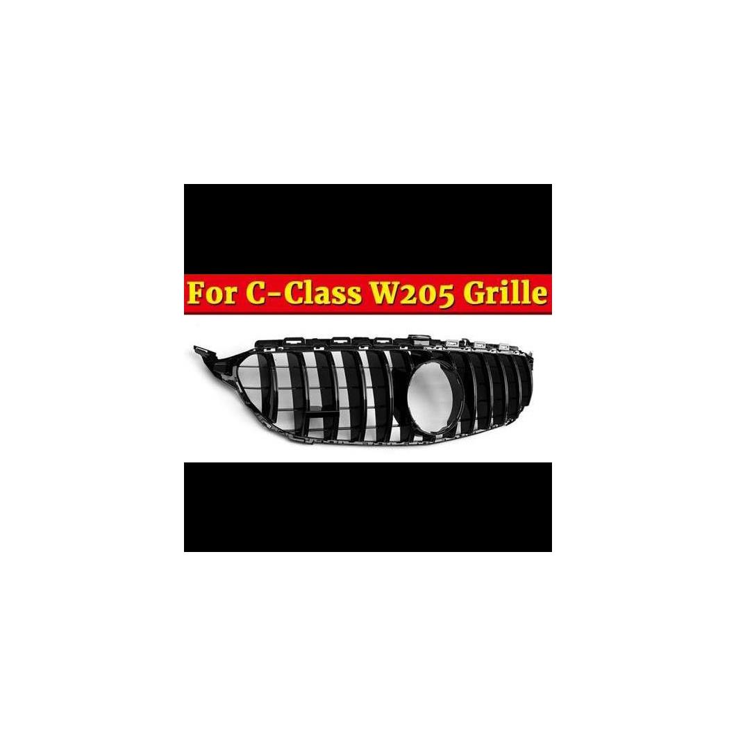 W205 グリル ABS 光沢ブラック Cクラス スポーティー C180 C200 C250 C300 C350 フロント バンパー グリル 2015+ タイプ001 AL-EE-1062 AL Exterior parts for cars