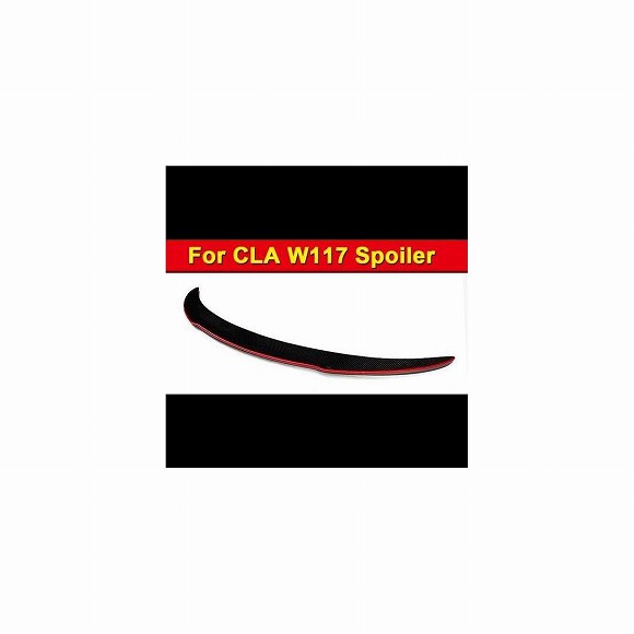 車用外装パーツ W117 CLAクラス セダン カーボンファイバー CF トランク スポイラー ウイング FD レッド ライン スタイル 適用: メルセデス CLA180 CLA200 CLA250 CLA45 リア 13- タイプ001 AL-EE-1111 AL Exterior parts for cars