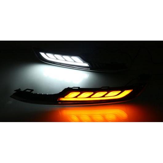 2個 LED デイタイム ランニング ライト イエロー ターンシグナル 機能 12V DRL フォグランプ 適用 適用: フォルクスワーゲン ゴルフ 7 2013-2016 ホワイト ＆ オレンジ AL-EE-3820 AL Car parts