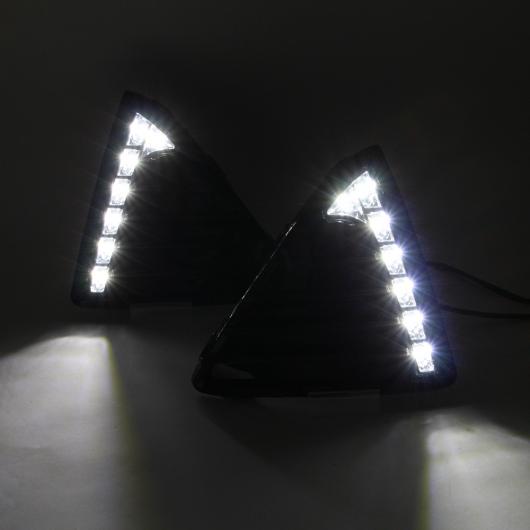 1 ペア LED DRL デイタイム ランニング ライト バンパー フロント フォグランプ イエロー ターンシグナル 12V ハイ パワー 適用: フォード ホワイト AL-EE-3841 AL Car parts
